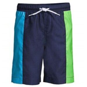 Like New - Boys Size 6-7 Slim Colorblock Volley Swim Trunk